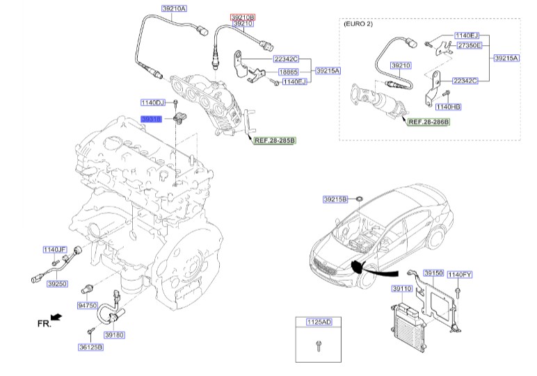 سنسور میل سوپاپ سراتو 2016 | Hyundai/KIA Genuine Parts | سراتو مدل 2014 تا 2018 – سول مدل 2008 تا 2013 – النترا مدل 2017 و 2018    393502E200