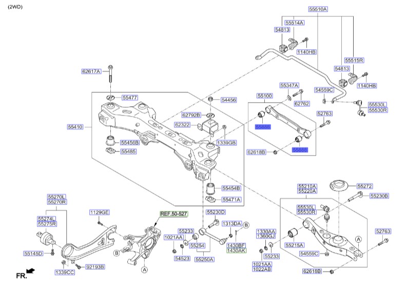 بوش طبق سانتافه سورنتو Hyundai/KIA Genuine Parts – MOBIS 551182W100