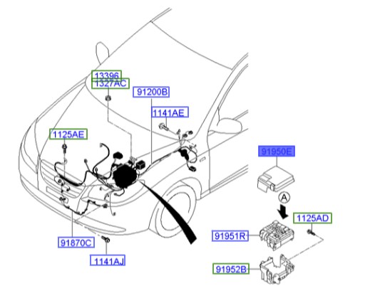 درب جعبه فیوز هیوندای Hyundai/KIA Genuine Parts – MOBIS  I30  919502L150