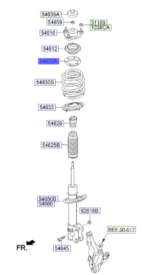 لاستیک ضربه گیر فنر لول سورنتو Hyundai/KIA Genuine Parts – MOBIS  546232p500 