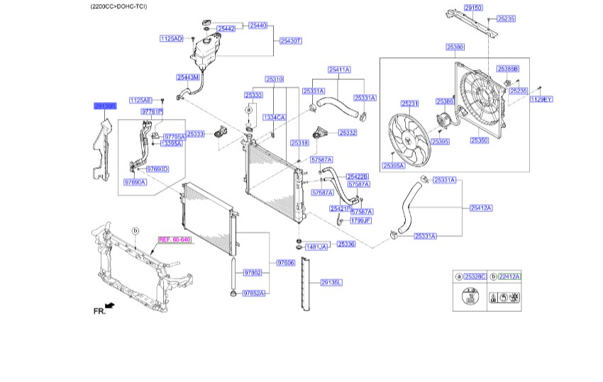 بادگیر رادیاتور راست هیوندای سانتافه  Hyundai/KIA Genuine Parts – MOBIS   291342W000