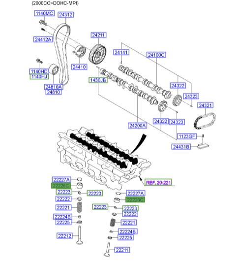 تایپیت هیوندای آوانته کوپه  Hyundai/KIA Genuine Parts – MOBIS  2222623500