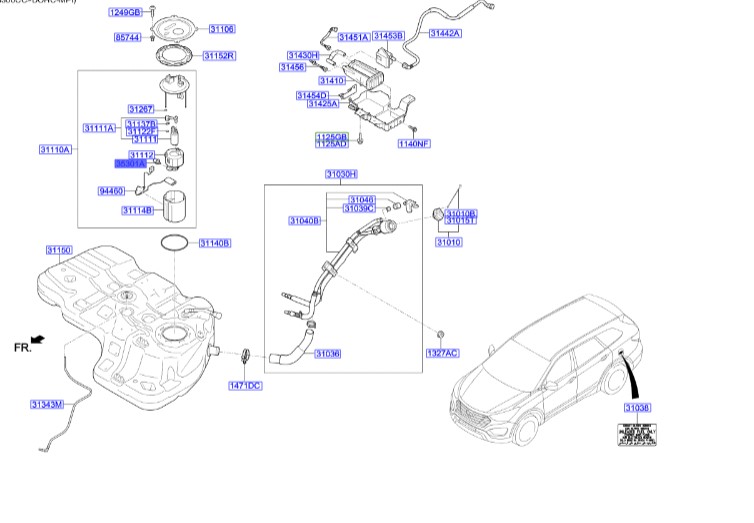 فشار شکن پمپ بنزین رگولاتور سورنتو  Hyundai/KIA Genuine Parts – MOBIS   353012P400