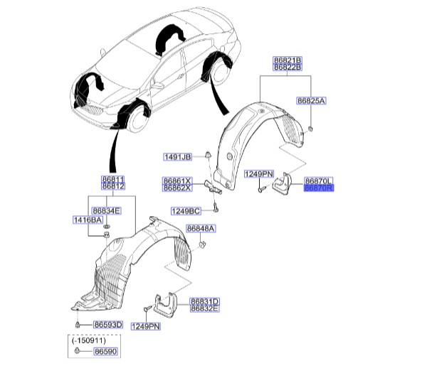 گل پخش کن عقب راست سراتو YD | 86842A7200 | Hyundai/KIA Genuine Parts – MOBIS