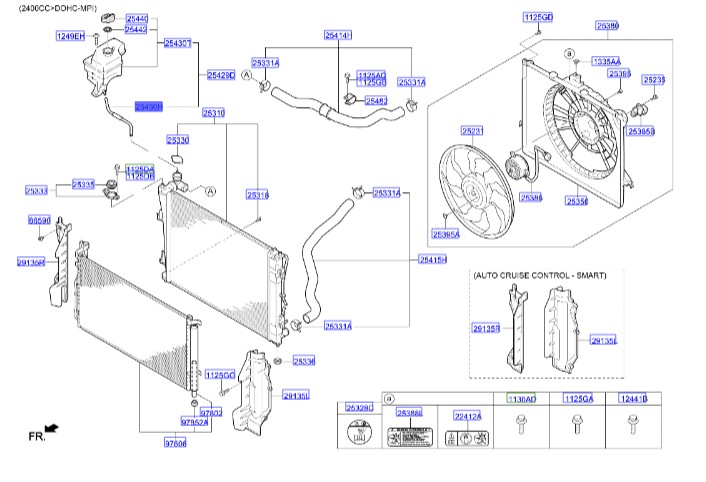 شلنگ منبع ذخیره آب سوناتا  Hyundai/KIA Genuine Parts – MOBIS  254502T000