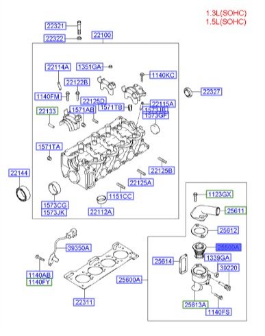 ترموستات هیوندای سراتو  Hyundai/KIA Genuine Parts – MOBIS   2550023001