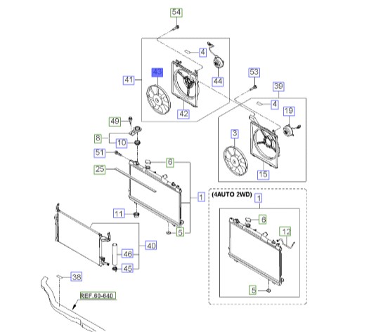 پروانه فن کندانسور سراتو 2007 | Hyundai/KIA Genuine Parts | سراتو LD مدل 2007 تا 2009  977372D500