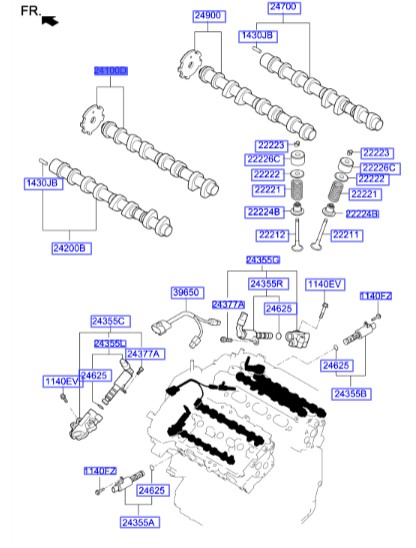 میل سوپاپ هوا چپ هیوندای آزرا Hyundai/KIA Genuine Parts – MOBIS   241003C805