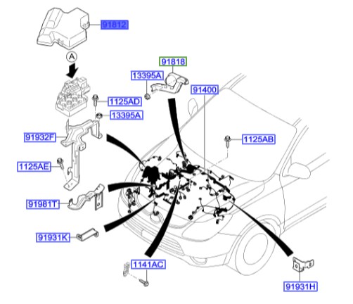درب جعبه فیوز   Hyundai/KIA Genuine Parts – MOBIS   IX55  919503J215