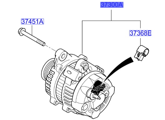 دینام هیوندای جنسیس  Hyundai/KIA Genuine Parts – MOBIS  373003C520