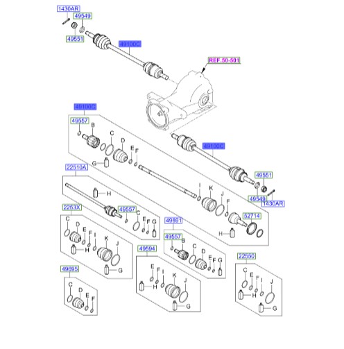 پلوس ix55 عقب Hyundai/KIA Genuine Parts – MOBIS  496003J050 
