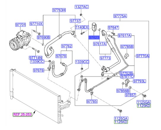 شیر انبساط جنسیس_کوپه  Hyundai/KIA Genuine Parts – MOBIS    976262M010 
