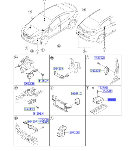 یونیت کنترل ایربگ سراتو 2014 | واحد کنترل ایربگ | مدول کنترل ایربگ | Hyundai/KIA Genuine Parts – MOBIS | سراتو YD | 95910A7000