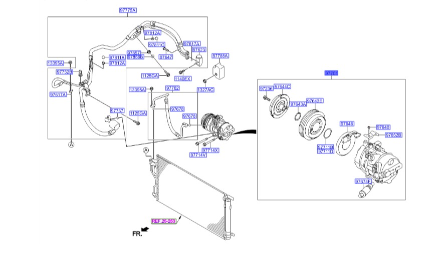 کمپرسور کولر Hyundai/KIA Genuine Parts – MOBIS IX35  977012S502 