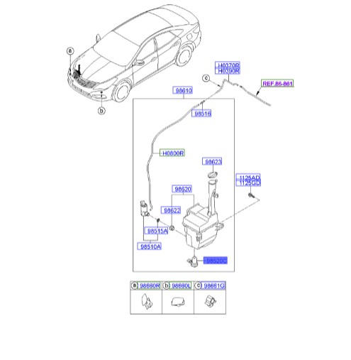 سنسور سطح مایع مخزن شیشه شور هیوندای آزرا  Hyundai/KIA Genuine Parts – MOBIS   985201W000