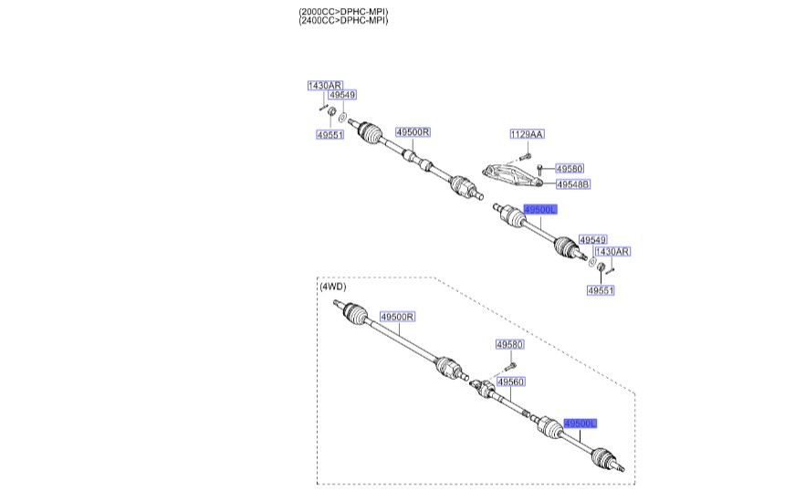 پلوس جلو سمت چپ | Hyundai/KIA Genuine Parts – MOBIS | اسپورتیج SL مدل 2010 تا 2016