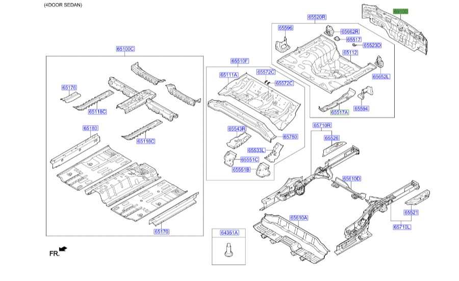 سینی کف صندوق عقب سراتو 2015 | Hyundai/KIA Genuine Parts | سراتو YD مدل 2014 تا 2018 69100A7600 