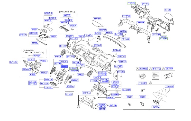 ساعت داخل اتاق Hyundai/KIA Genuine Parts – MOBIS IX55  945103J001 