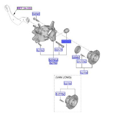 بوش سگ دست عقب اسپورتیج   Hyundai/KIA Genuine Parts – MOBIS    551303U000 