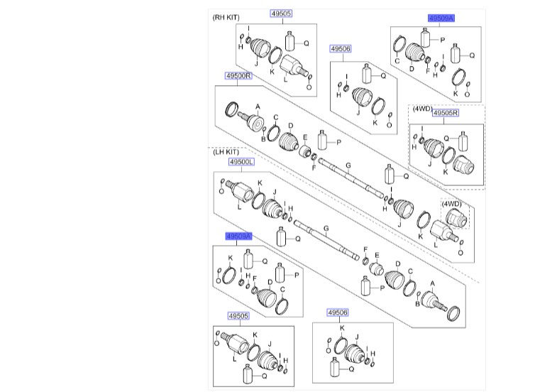 ست گردگیر پلوس بیرونی اسپورتیج | Hyundai/KIA Genuine Parts | اسپورتیج SL مدل 2010 تا 2016