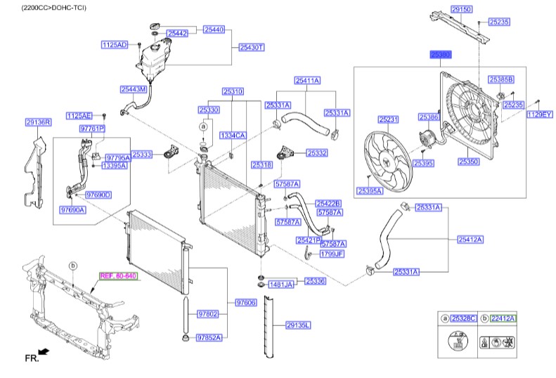 فن کامل Hyundai/KIA Genuine Parts – MOBIS   IX45 253802W501 