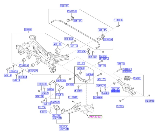 بوش مندل عقب Hyundai/KIA Genuine Parts – MOBIS   IX35  552162S200 