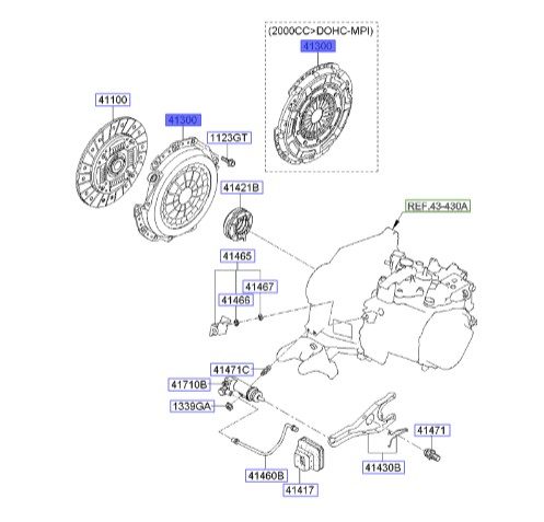دیسک کلاچ (منطبق با سراتو ساپیا 2000) | Hyundai/KIA Genuine Parts – MOBIS | سراتو TD مدل 2010 سایپایی و وارداتی – سراتو کوپه TD مدل 2010 تا 2013  4130032100