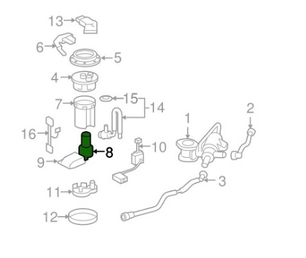 پمپ بنزین لکسوس RX350 2322131370