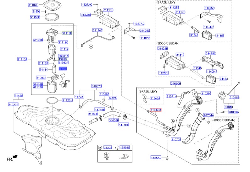شناور پمپ بنزین (درجه داخل باک) | Hyundai/KIA Genuine Parts – MOBIS | سراتو مدل 2014 تا 2018 - 944602V000