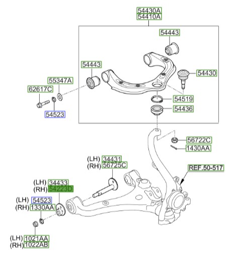 واشر تنظیم بادامکی طبق موهاوی سورنتو Hyundai/KIA Genuine Parts 542232J000