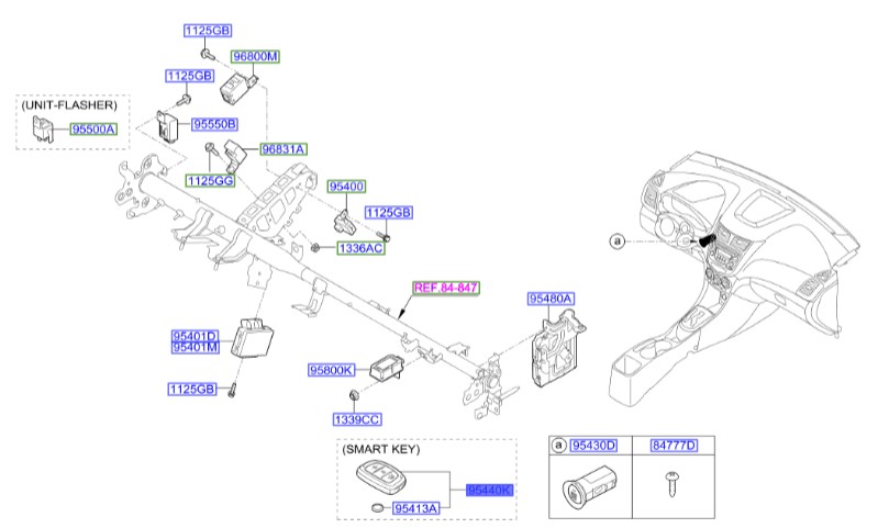 ریموت اکسنت  Hyundai/KIA Genuine Parts – MOBIS   954401R700