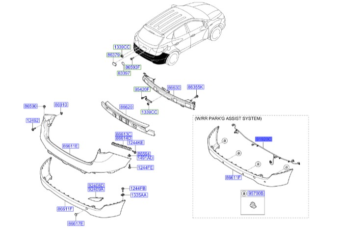 سیم کشی سنسور های سپر عقب Hyundai/KIA Genuine Parts – MOBIS  IX35  918902S021