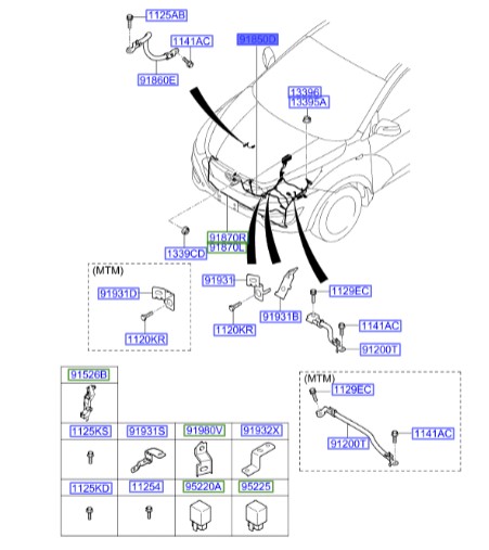 محاظ و سر باطری Hyundai/KIA Genuine Parts – MOBIS    IX35  918502S040