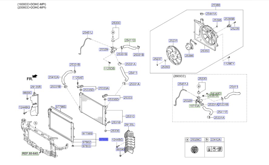 کندانسور کولر سراتو | رادیاتور کولر | کندانسور سیستم تهویه مطبوع | Hyundai/KIA Genuine Parts – MOBIS | 97606A7900
