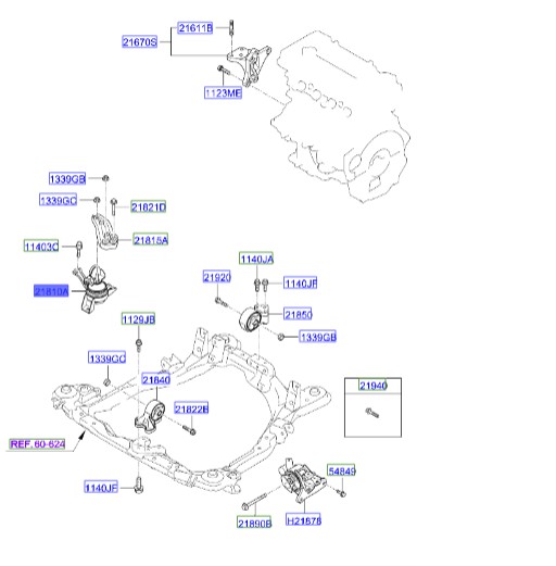 دسته موتور کیا سراتو 2007 | Hyundai/KIA Genuine Parts – MOBIS | سراتو LD مدل 2007 تا 2009  218102F751