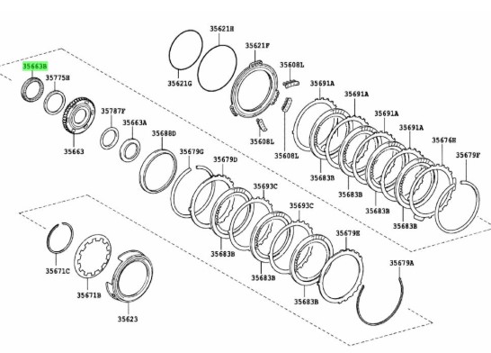 بلبرینگ داخل گیربکس لکسوس RX350 9037462008